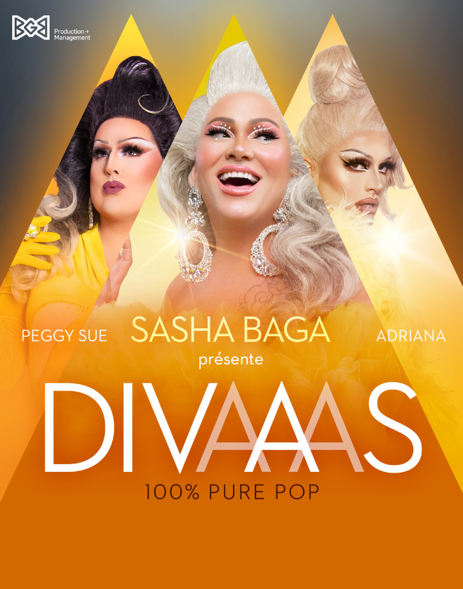 Soirée Drag Queens avec Divaaas par Sasha Baga, Peggy Sue et Adriana The Bombshell au 405