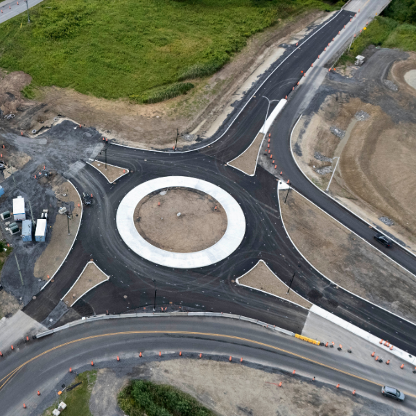 Partial Opening of the New boulevard de la Gare Roundabout: July 24, 5 a.m.